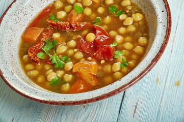 Moroccan Chickpea, Carrot, and Spinach Soup