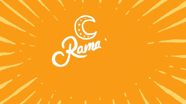 Ramadan Kareem calligraphy design of animation. Free hand lettering.