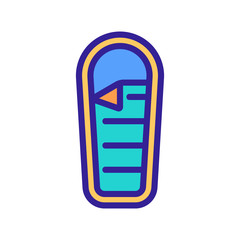 ajar combined sleeping bag icon vector. ajar combined sleeping bag sign. color symbol illustration
