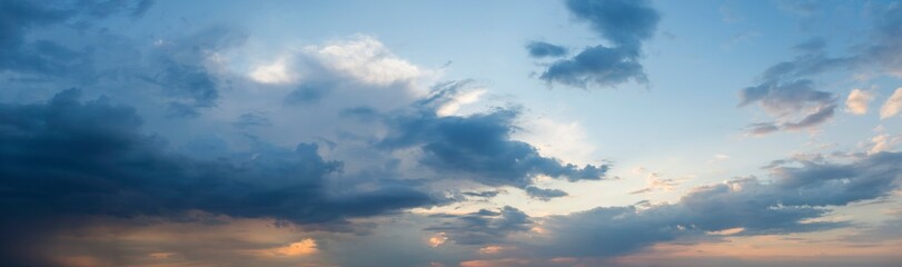 Fototapeta na wymiar Spring Stormy Clouds on Sunset