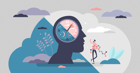 Circadian rhythm concept vector illustration