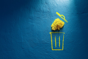 Idea and creativity concept and waste sorting concept