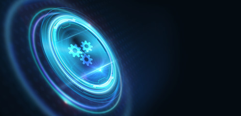 Business, Technology, Internet and network concept. Automation Software Technology Process System.