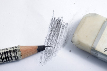 Wood pencil for art and creative drawing on a white isolated background