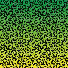 Funky Leopard Print on Gradient Background - Cute leopard spots pattern on bright gradient background