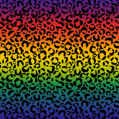 Funky Leopard Print on Gradient Background - Cute leopard spots pattern on bright gradient background