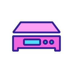 electric measuring scales for trade icon vector. electric measuring scales for trade sign. color symbol illustration