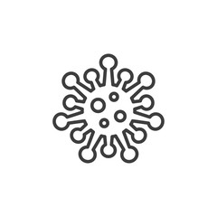 Coronavirus icon on white background