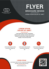 Professional Business template for flyer poster brochure cover. Graphic design layout With graphic elements and space for photo background