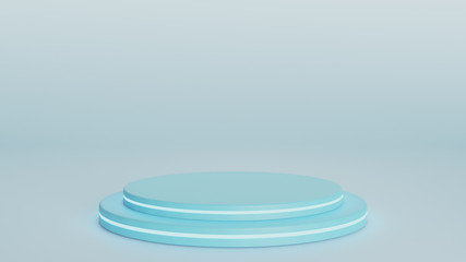 3d rendered. Pedestal for display, pedestal or platform, Blank product stand.