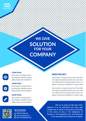 Professional Business template for flyer poster brochure cover. Graphic design layout With graphic elements and space for photo background