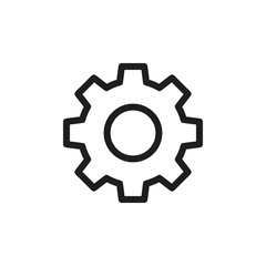 Gear/settings icon on white background