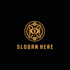 Ornament gold logo for company