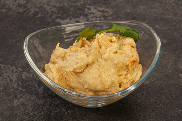 Vegan dietary cusine - humus snack