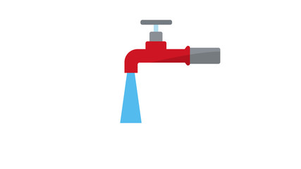 faucet icon in flat style on white.