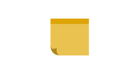 note papers with curled corner