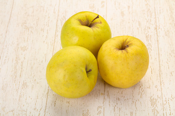 Yellow ripe apples