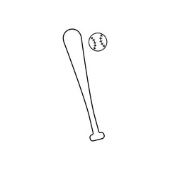 Baseball bat line icon