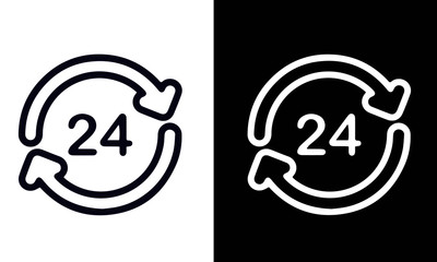 Help and Support Line Icons vector design black and white 