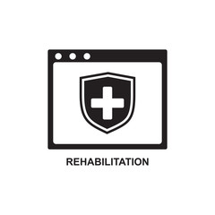 Fototapeta premium REHABILITATION ICON , RECOVERY ICON VECTOR