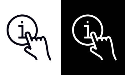 Help and Support Line Icons vector design black and white 