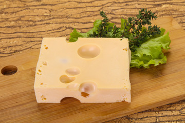 Maasdam cheese brick