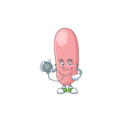 A dedicated Doctor legionella pneunophilla Cartoon character with stethoscope