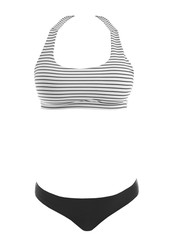 Stylish woman's bikini isolated on white