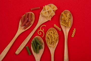 Some different types of delicious pasta.