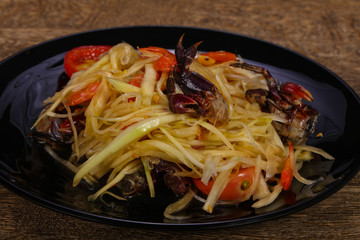 Green mango salad with seafood