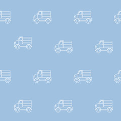Fototapeta na wymiar Wrapping paper - Seamless pattern of symbols toy car for vector graphic design