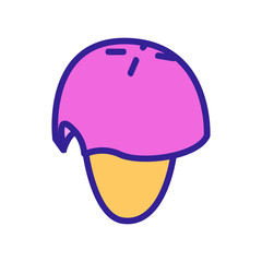 safety helmet with visor side view icon vector. safety helmet with visor side view sign. color symbol illustration