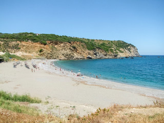 Fototapeta na wymiar Beach scenery in Skiathos