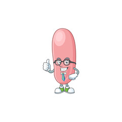 Cartoon character design of legionella pneunophilla successful businessman