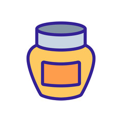 cream jar icon vector. cream jar sign. color symbol illustration