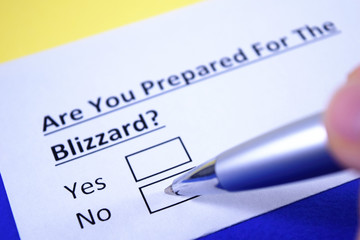 Fototapeta premium Are You Prepared For The Blizzard? Yes or no?