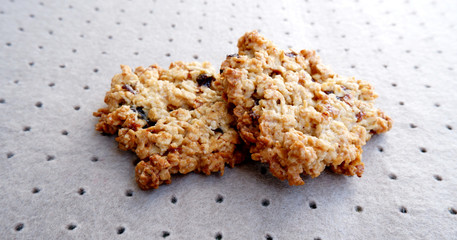 Homemade cookie with oat flakes