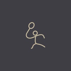 Premium Badminton Sport Logo Design
