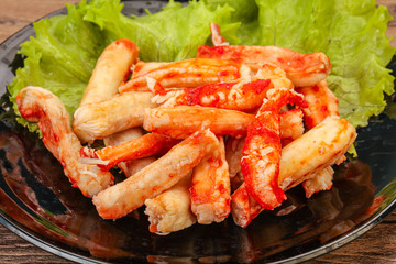 Natural luxury crab meat fillet