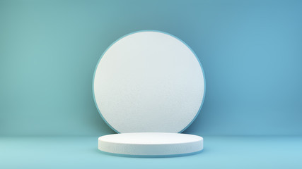 white platform for product presentation
