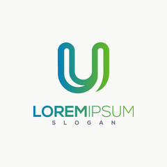 U Logo a Letter Design Vector Illustration Modern Monogram Icon .