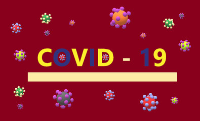 Naklejka premium covid - 19