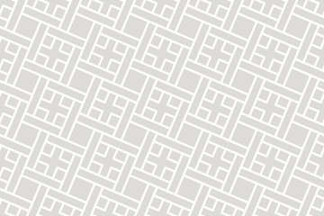 Geometric seamless pattern. Vector background with abstract line texture. Neutral monochrome wallpaper, grey white simple light linear ornament for wrapping paper, textile. Decorative design element