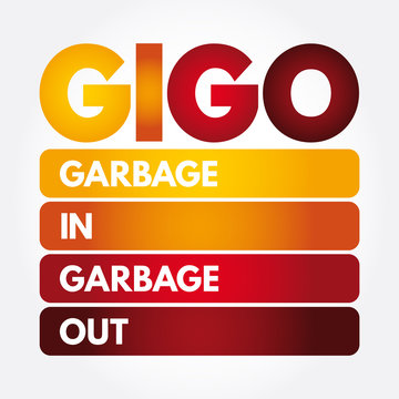 GIGO - Garbage In Garbage Out Acronym, Technology Concept Background