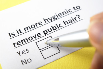 Is it more hygienic to remove pubic hair? Yes or no?