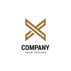 Creative Letter X Logo design vector template Linear. Type Character Symbol Logotype.