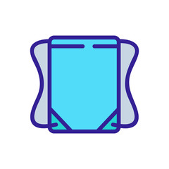 rectangular travel backpack icon vector. rectangular travel backpack sign. color symbol illustration