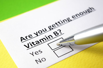 Obraz premium Are you getting enough Vitamin B? Yes or no?