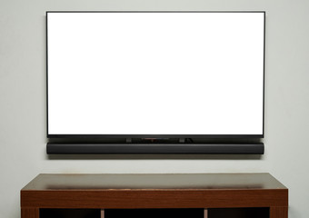 Big tv screen hang on wall