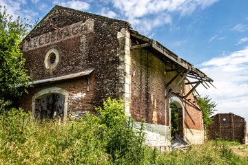 old and abbandoned buldings and church of a old city